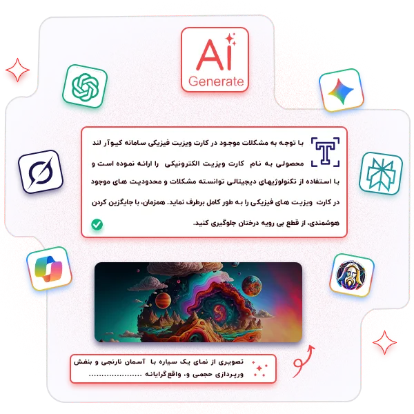 هوش مصنوعی کارت ویزیت کیو آر لند
