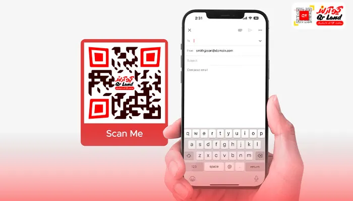 نمونه کیو آر کد ایمیل
